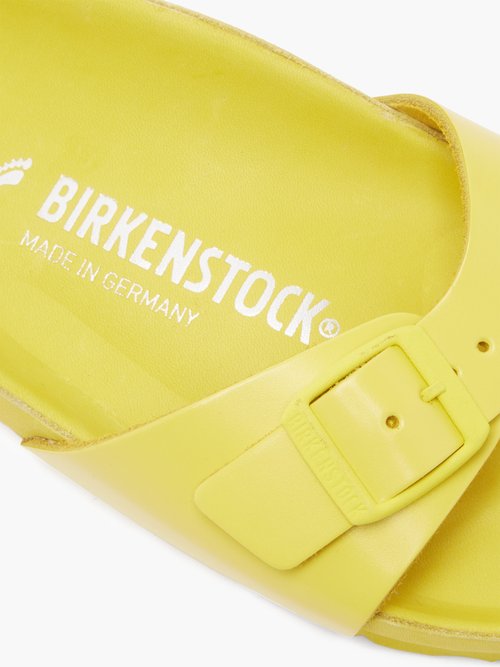 Birkenstock 1774 Madrid One-strap Leather Sandals Yellow