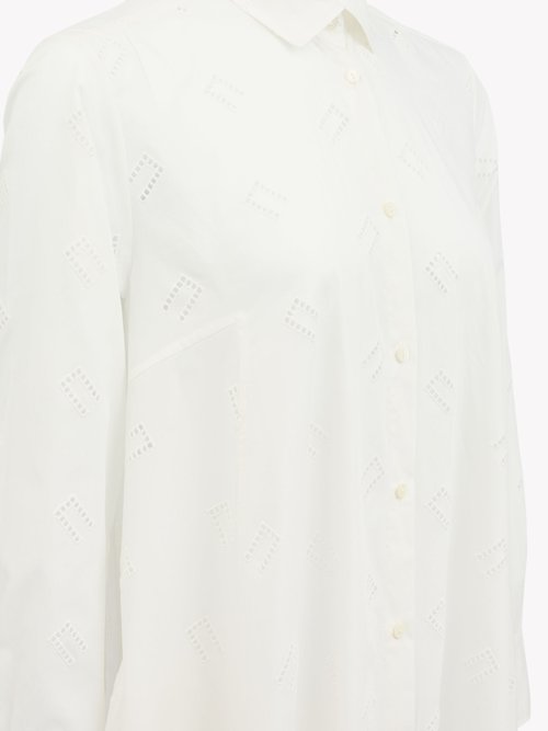 Palmer//harding Casablanca Cotton-blend Shirt Dress White