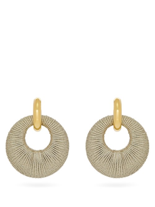 Lizzie Fortunato Orb cord & gold-plated hoop earrings