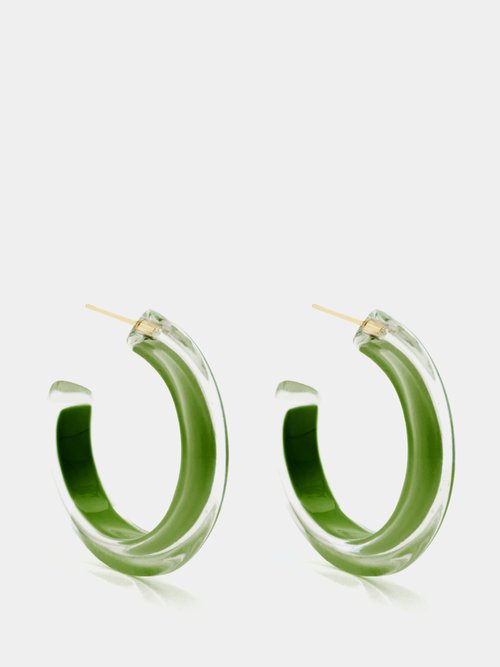 Alison Lou Jelly Small 14kt Gold-plated Hoop Earrings