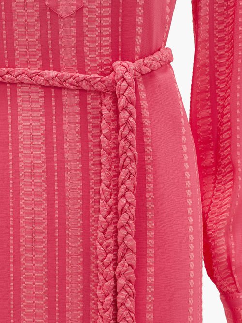 Buy Zeus + Dione Hera Silk-blend Crepe Midi Dress Pink online - shop best Zeus + Dione clothing sales