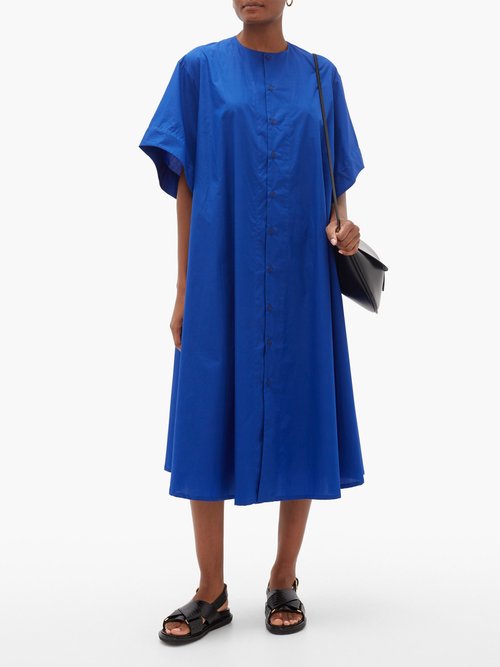 Toogood The Writer Cotton-poplin Shirt Dress Blue - 50% Off Sale