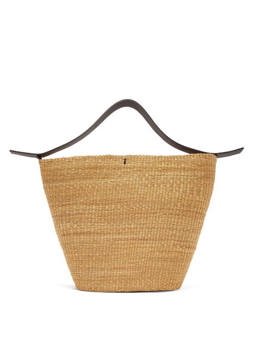 Ines Bressand - N.19 Woven-straw Basket Bag - Womens - Black Multi