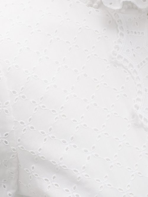 Erdem Miguella Cotton Broderie-anglaise Midi Dress White