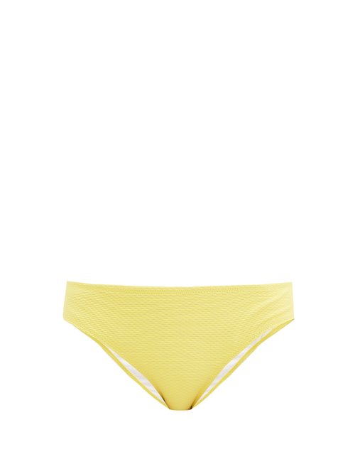 Heidi Klein – Cancun Honeycomb-effect Bikini Briefs Yellow Beachwear