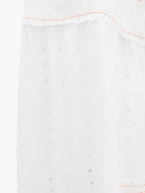 Vita Kin Charlotte Broderie-anglaise Linen Maxi Dress White