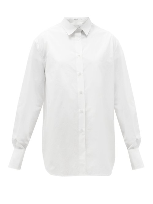 Another Tomorrow - Oversized Organic Cotton-poplin Shirt White