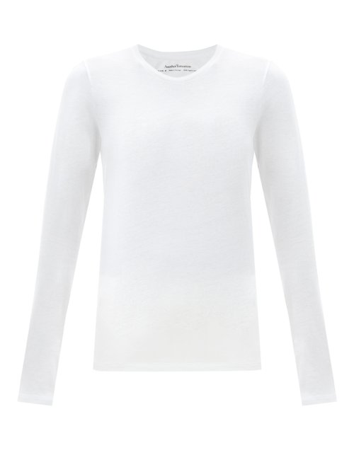 Another Tomorrow - Long-sleeved Organic-cotton T-shirt White