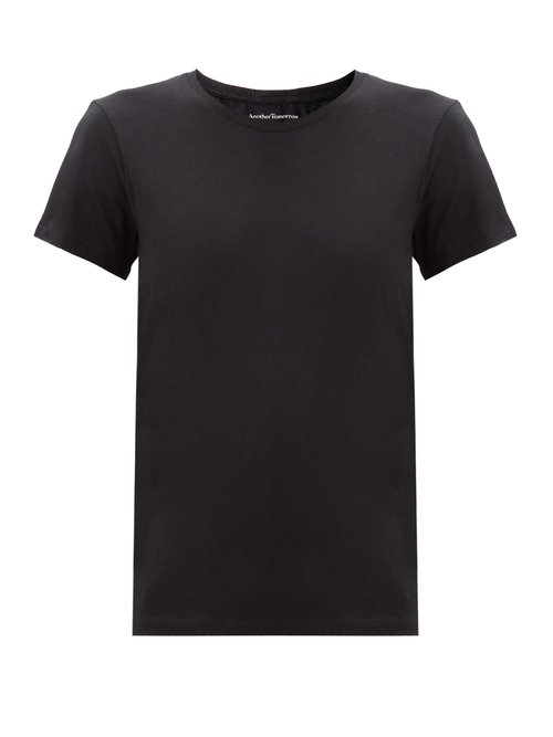 Another Tomorrow - Round-neck Organic-cotton T-shirt Black