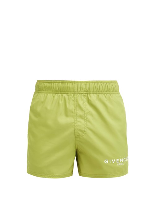 Givenchy - Logo-printed Swim Shorts - Mens - Khaki
