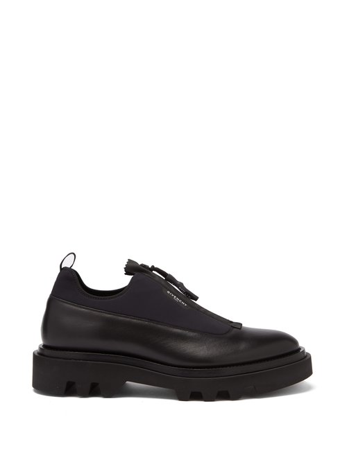Givenchy Zipped leather and neoprene shoes