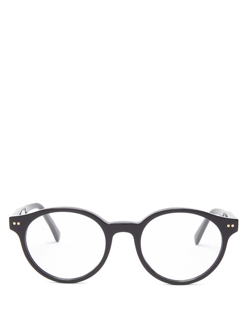 Celine Eyewear - Round Acetate Glasses - Womens - Black