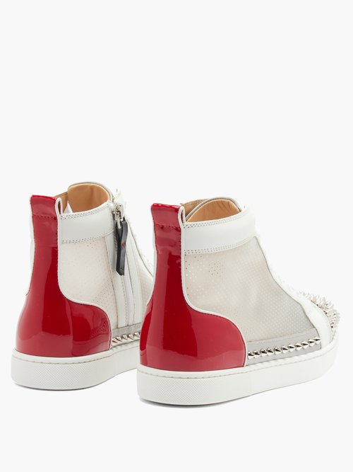 Christian Louboutin Sosoxy Spikes High-Top Sneakers in White