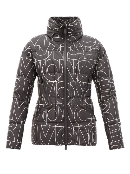 Moncler Grenoble - Dixence Logo-print Quilted Down Jacket Black White