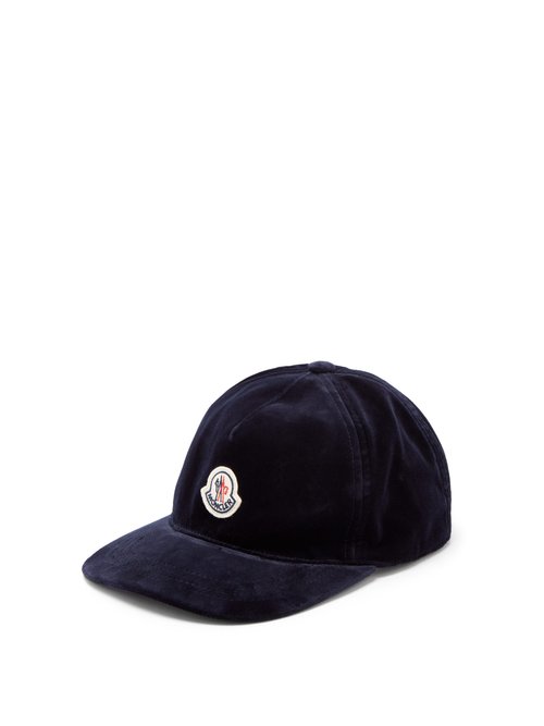 Moncler - Logo-patch Cotton Baseball Cap - Mens - Navy