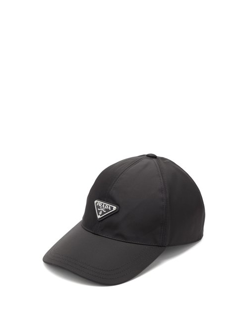 prada logo plaque baseball cap