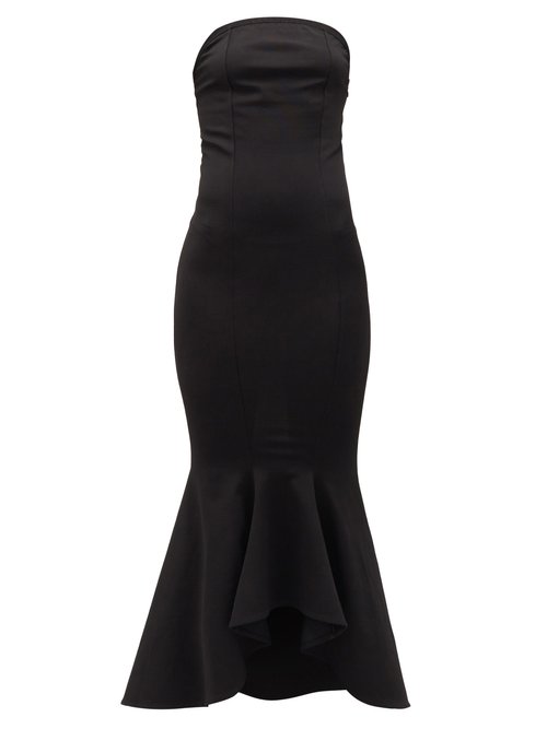 Alexandre Vauthier - Strapless Fishtail Maxi Dress Black