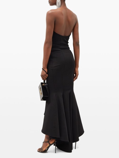 Alexandre Vauthier Strapless Fishtail Maxi Dress Black - 60% Off Sale