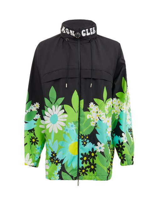 8 Moncler Richard Quinn - Pat Floral-print Nylon Jacket Black