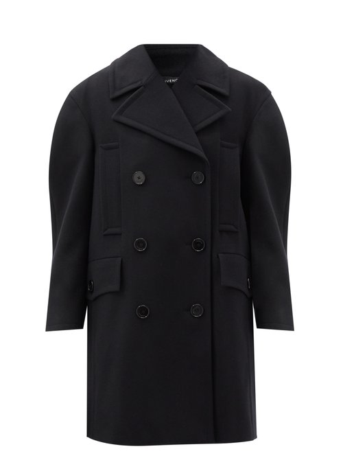 Givenchy - Double-breasted Felted-wool Pea Coat Black