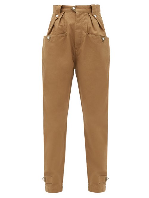 Pulcie High-rise Cotton Tapered-leg Trousers