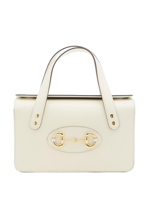 Gucci - 1955 Horsebit Boston Small Leather Bag - Womens - White