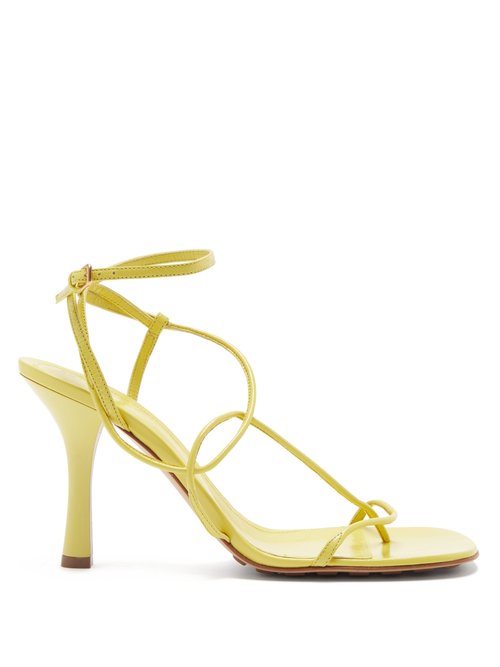 Bottega Veneta - The Line Wraparound Leather Sandals Light Yellow