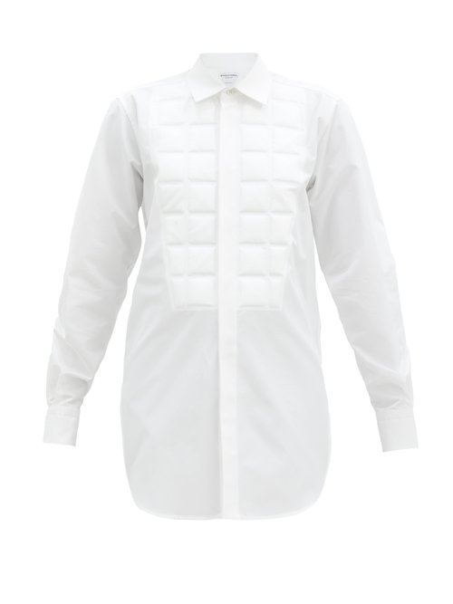 Bottega Veneta - Quilted Cotton-blend Shirt White