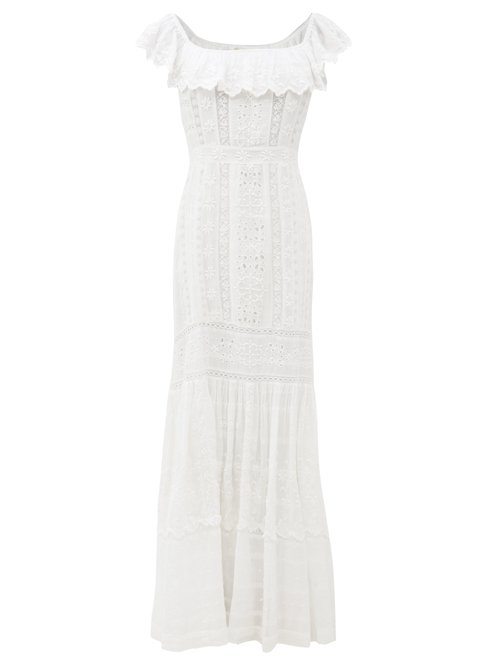 womens white broderie anglaise dress