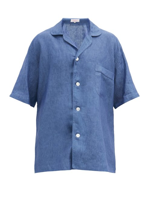 Short-sleeved Linen Shirt