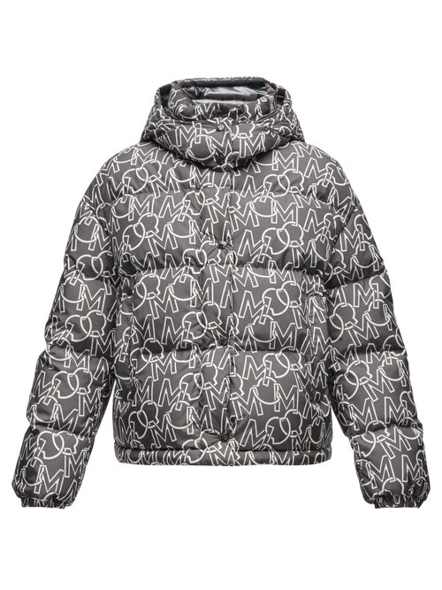 Moncler - Daos Logo-print Quilted Down Jacket Black White