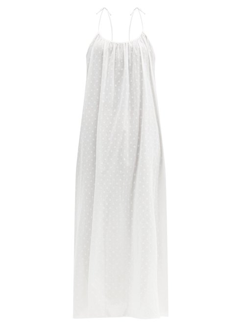 Loup Charmant - Swiss Dot-cotton Maxi Dress White