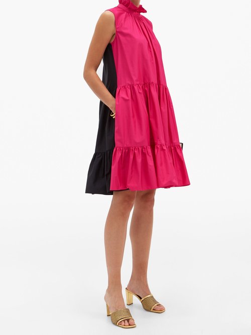 Roksanda Athis Ruffled Cotton-poplin Dress Pink