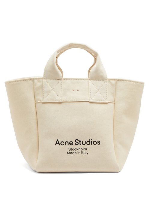 Acne Studios - Alisse Logo-print Canvas Tote Bag - Mens - Beige
