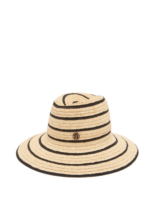 Kate Striped Straw Fedora Hat