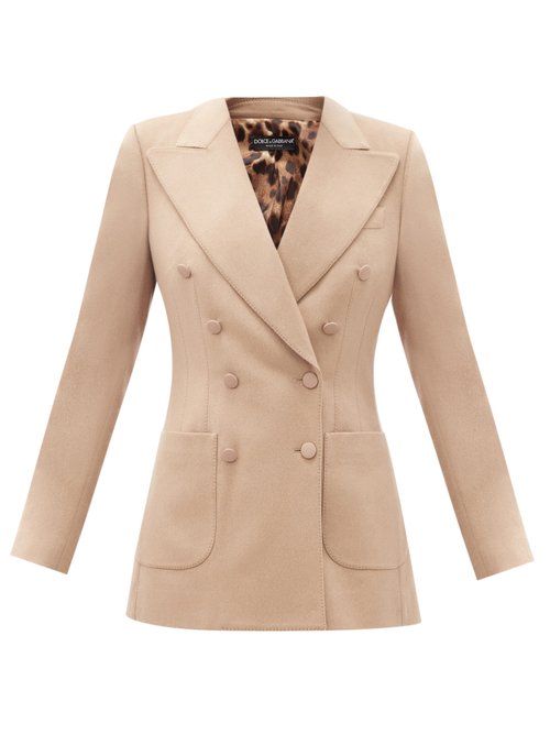 Dolce & Gabbana – Double-breasted Felted-cashmere Jacket Camel