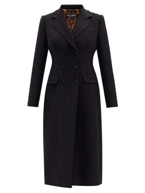 Dolce & Gabbana - Double-breasted Wool-crepe Coat Black
