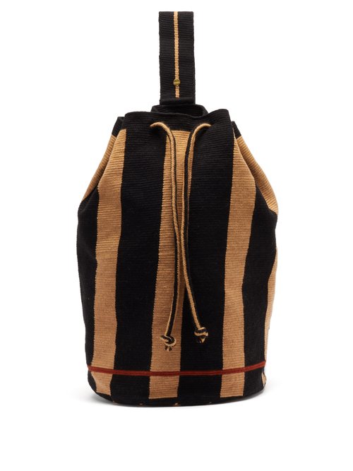 Guanabana - Tula Augustine Stripe-woven Backpack - Mens - Navy