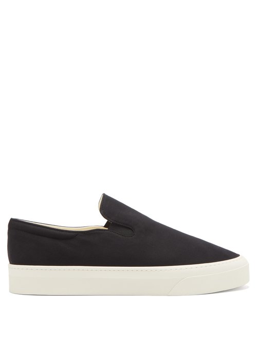 The Row - Dean Slip-on Canvas Trainers - Mens - Black White