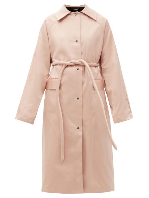Buy Kassl Editions - Original Belted Satin Trench Coat Light Pink online - shop best Kassl Editions clothing sales