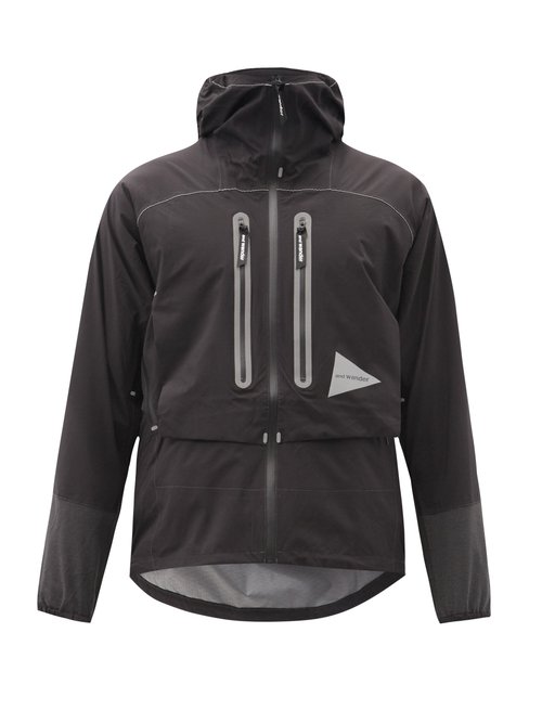 And Wander - 2.5 Reflective Waterproof Hooded Jacket - Mens - Black