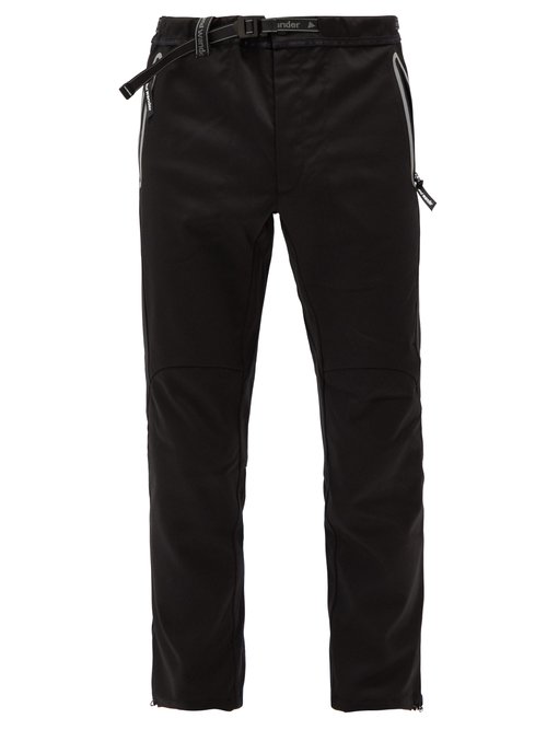 And Wander - Air Hold Belted Drawcord-cuff Trousers - Mens - Black