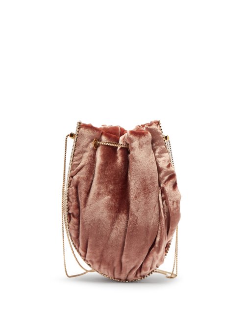 Istanbul Crystal-embellished Velvet Shoulder Bag