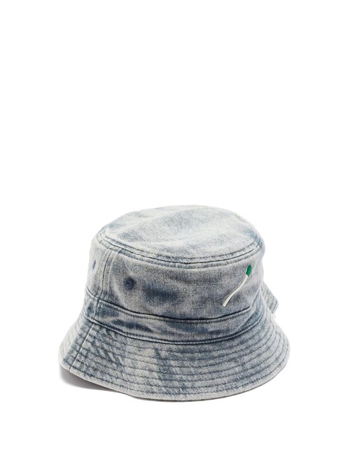 Nick Fouquet - Matchstick-embroidered Denim Bucket Hat - Mens - Denim