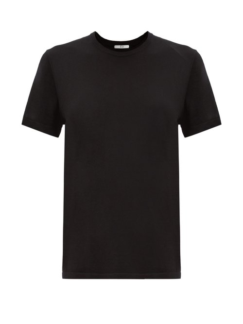 Co - Round-neck Knitted Cashmere T-shirt Black