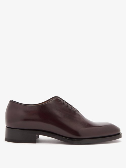 Christian Louboutin - Cousin Corteo Square-toe Leather Oxford Shoes - Mens - Red
