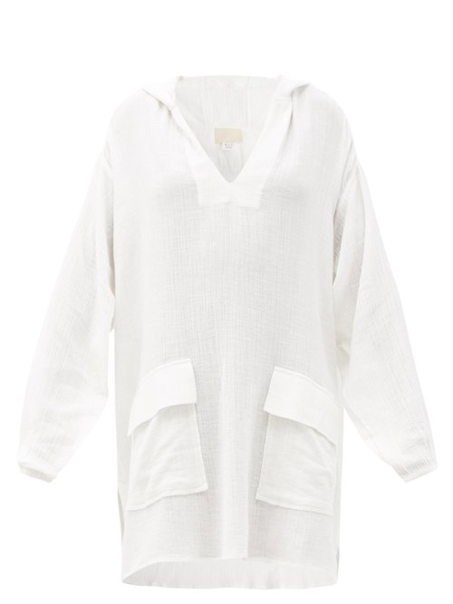 Anaak - Sirsa Hooded Cotton-gauze Tunic White