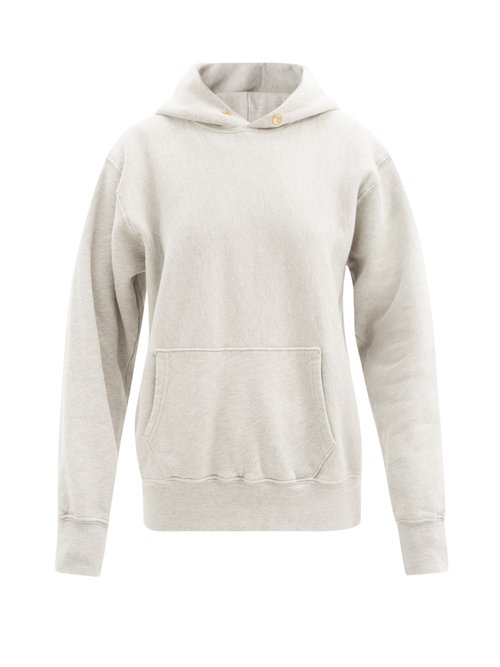 Les Tien - Fleeceback Cotton-jersey Hooded Sweatshirt Grey
