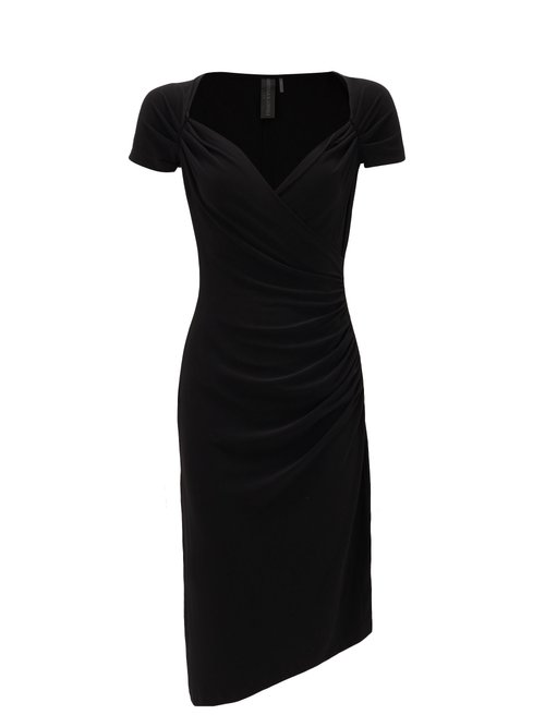 Norma Kamali - Sweetheart-neckline Jersey Dress Black