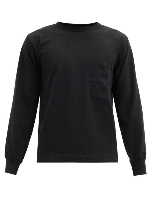 Snow Peak - Long-sleeved Cotton-jersey T-shirt - Mens - Black